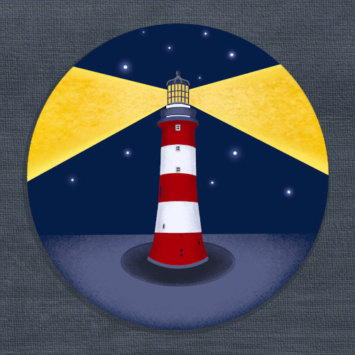 Lighthouse with stars